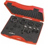 Sortiment runda plåtstansar 'UNF' ⌀ 16,2 − 63,5 mm i plastväska