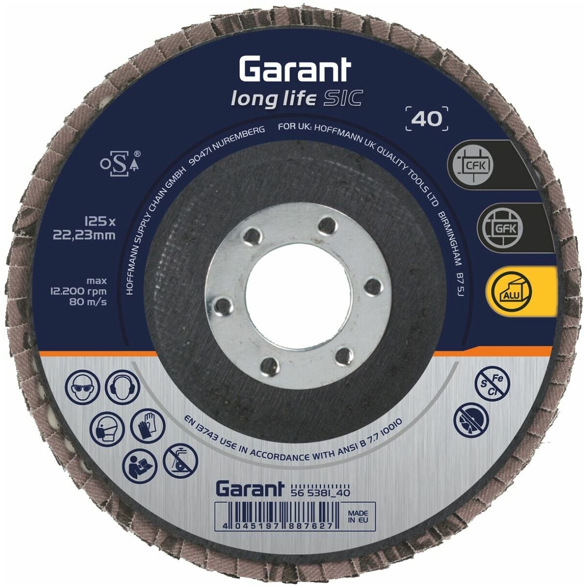 Lamellslipskiva long life SIC konisk ⌀ 115 mm