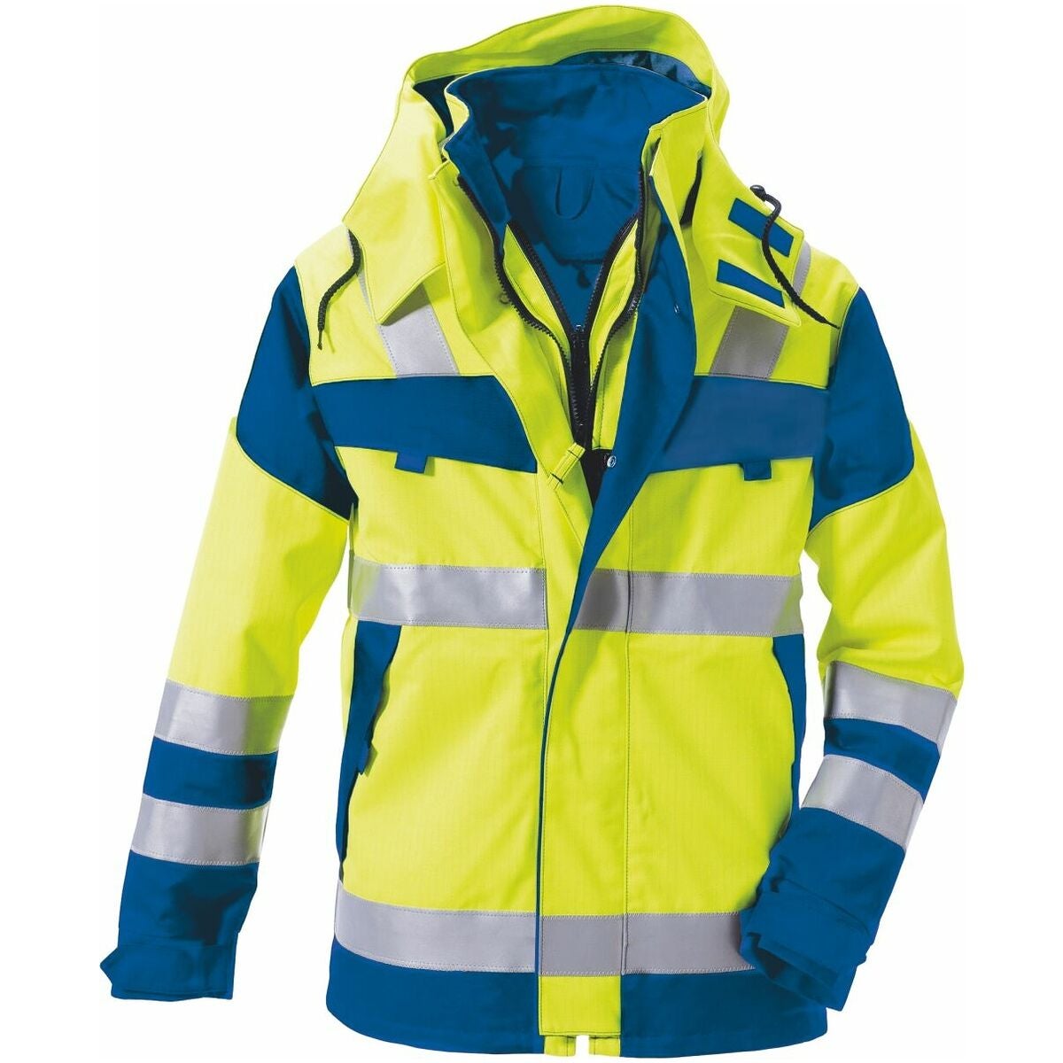 Flerstandards-parkas MULTI NINE gul/kornblå