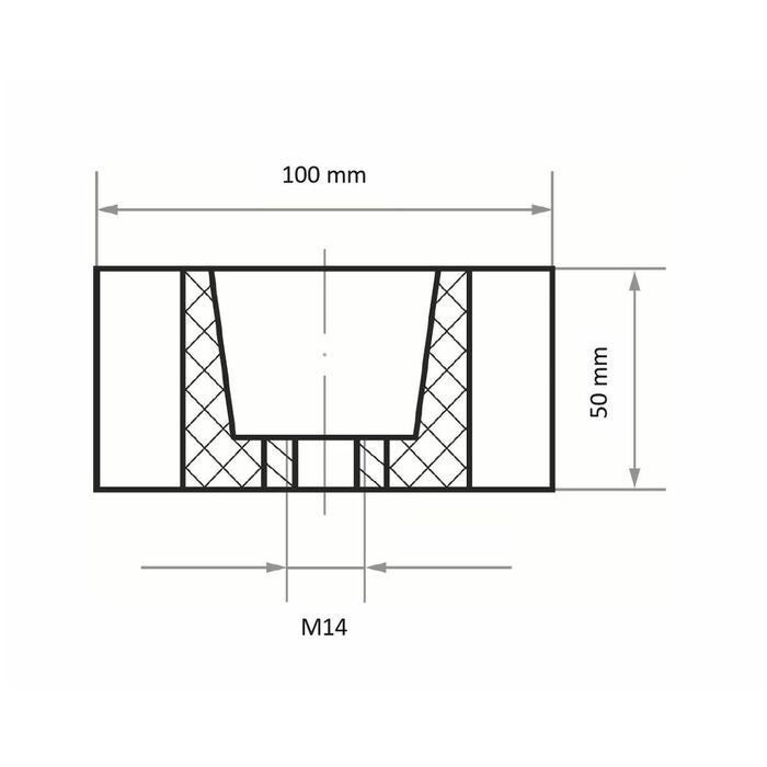 Lamellslipvals M14 slipnylon/väv 80CRS
