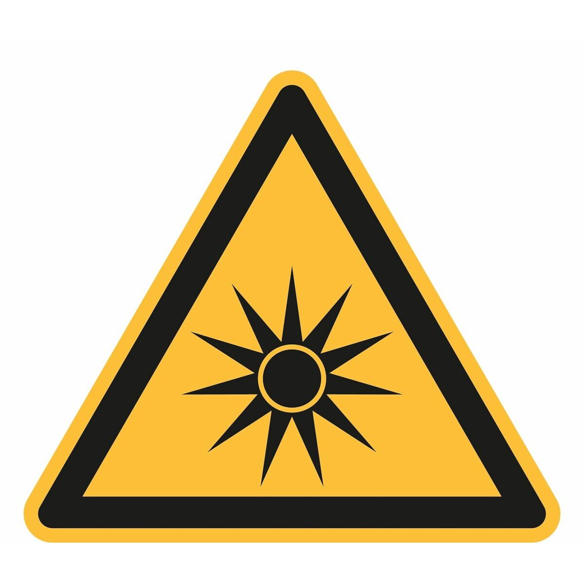 Varningsskyltar Varning för optisk strålning
