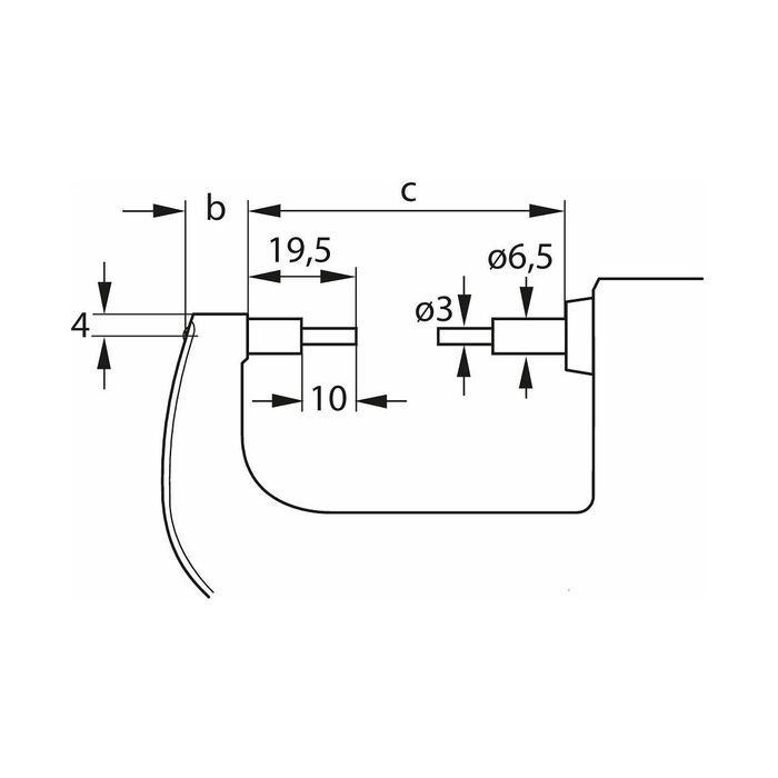 Digital bygelmikrometer med förskjutna mätytor i-wi 0-25 mm