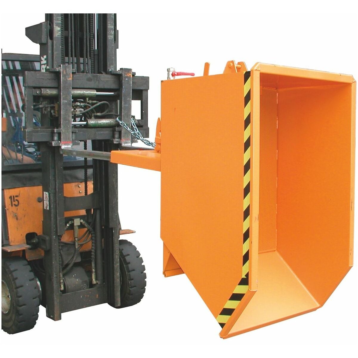 Spånbehållare med perforeratplåtmellangolv