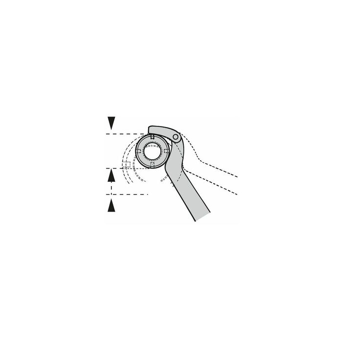 Ledade haknycklar med tapp 155/6 mm