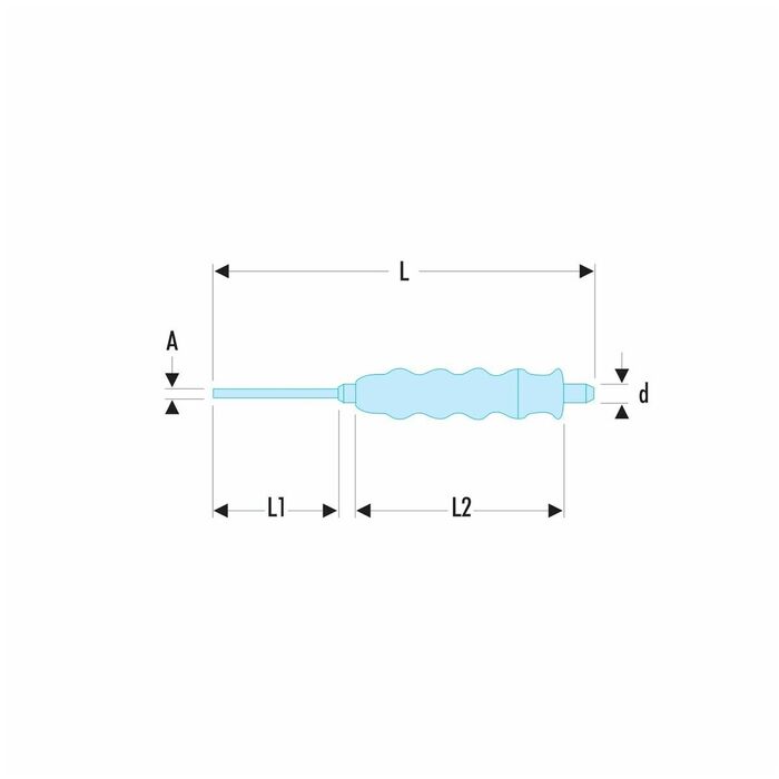 Drivdorn med handtag 4 mm