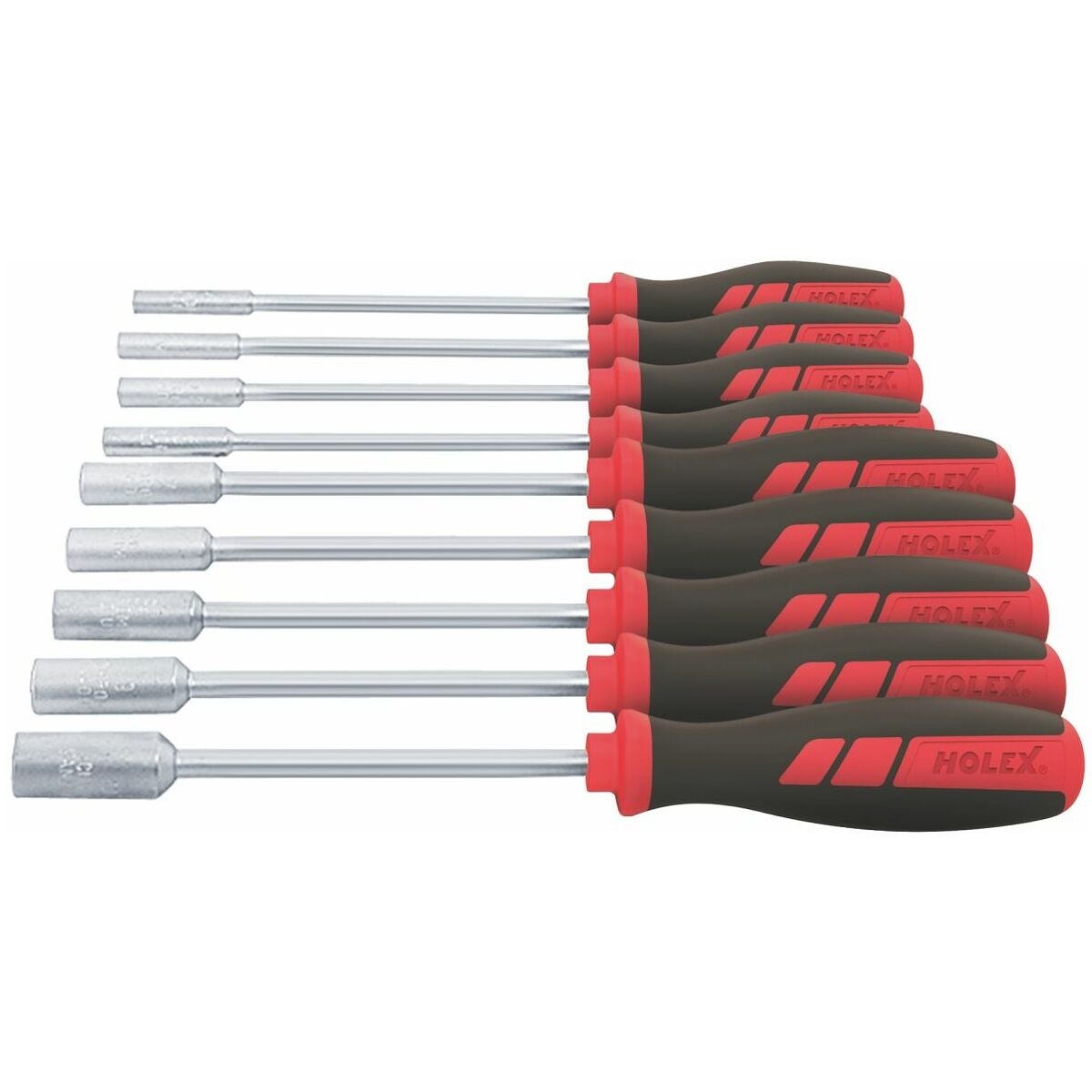 Hylsskruvmejselsats med handtag Lång