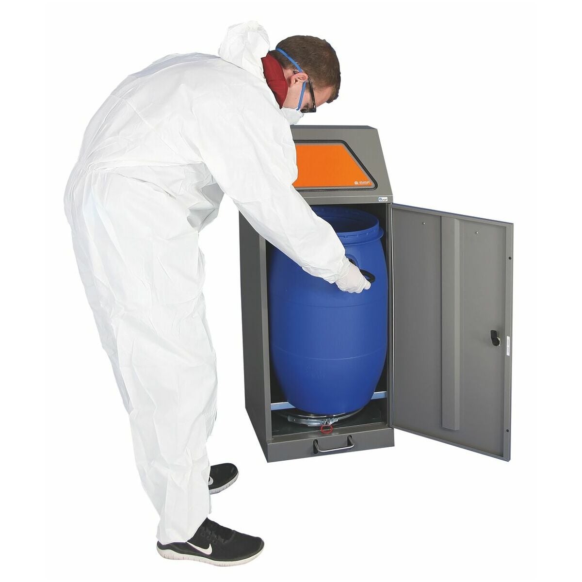 Uppsamlingsbehållare med tank med lock 60 l