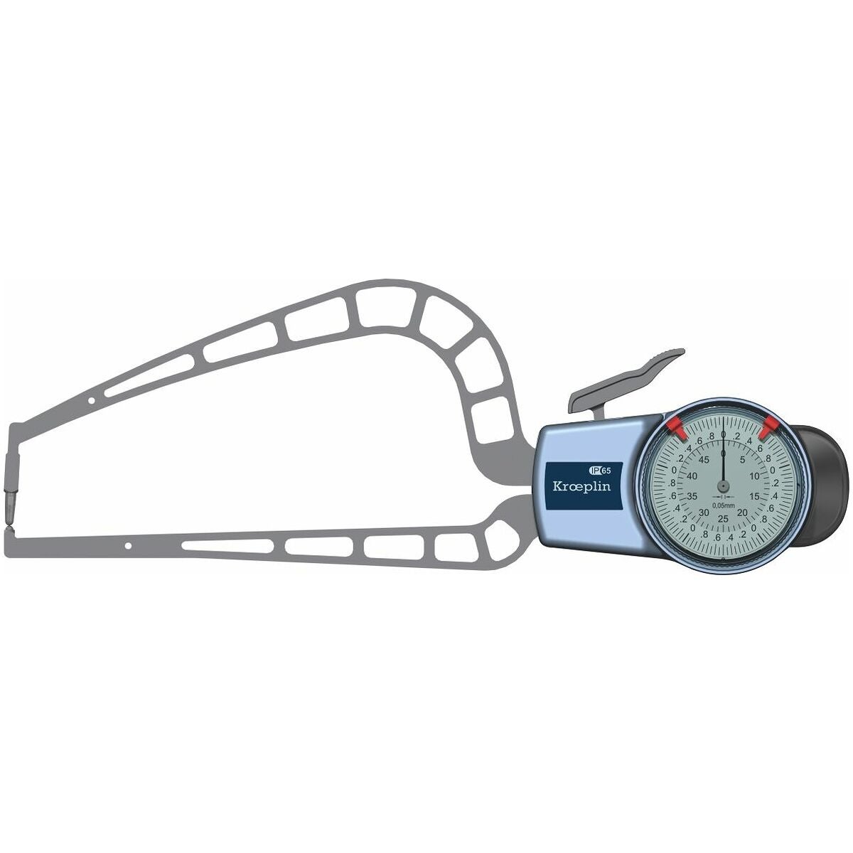 Utvändig snabbmätare med ur för rör 0-50 mm