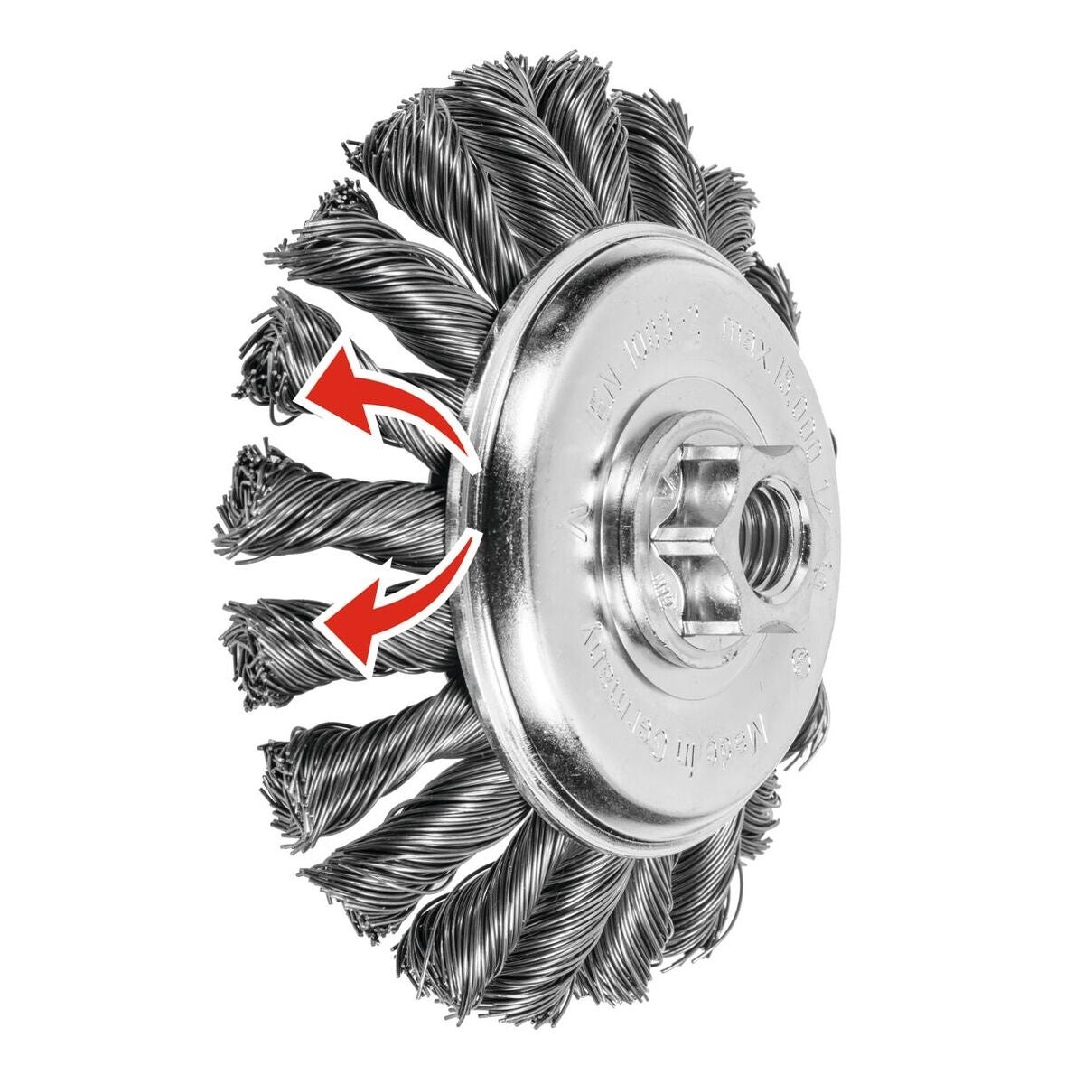 Kupad konisk borste Växelvirning, ståltråd 0,50 mm