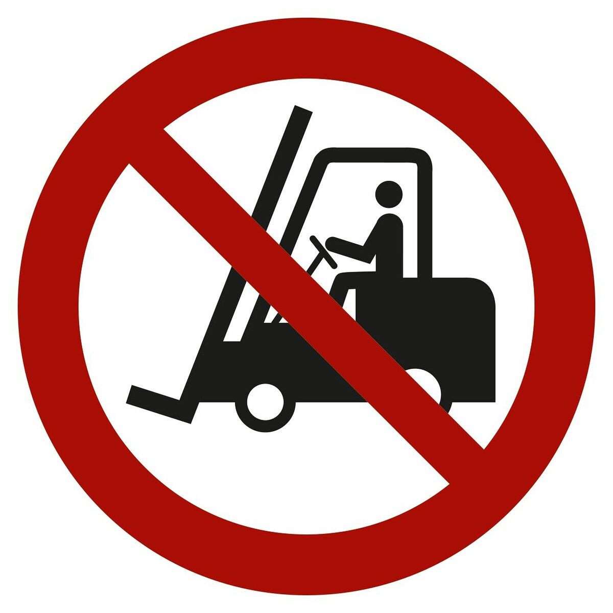 Förbudsskyltar Förbjudet för golvtransportfordon