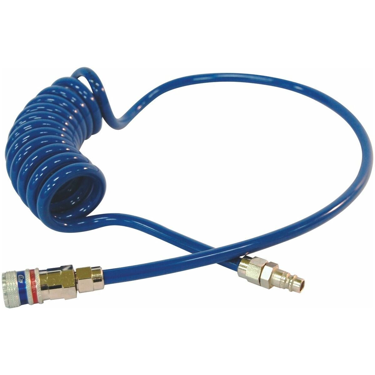 Polyuretanspiralslang 1/4 tum med säkerhetskoppling av stål eSafe ⌀ 8×12 mm