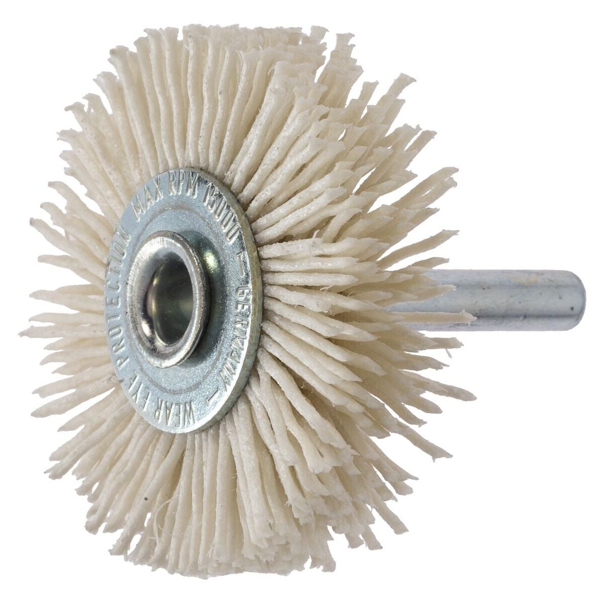 Rundborste med skaft Korrugerad, mikroslipande, keramikkorn K120