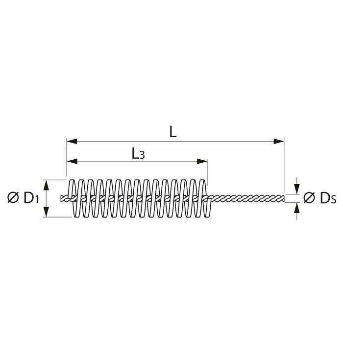 Tubrensare Ståltråd 0,12 mm 32 mm