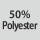 Tygsammansättning: 50 % polyester
