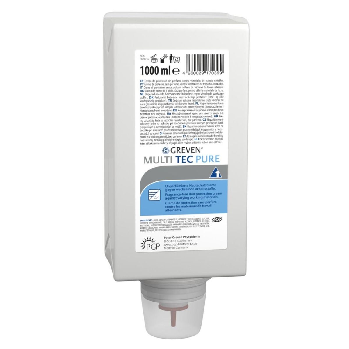 Hudskyddscreme GREVEN® MULTI TEC PURE 1000 ml