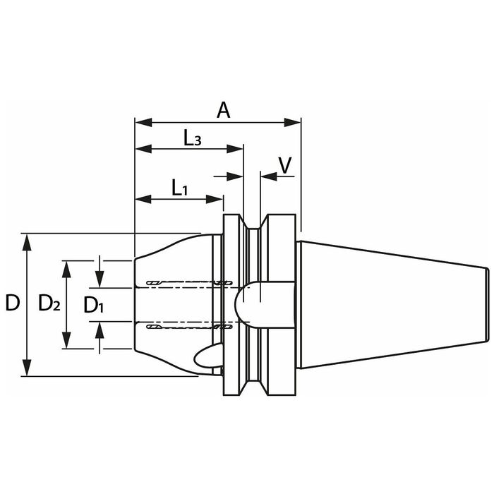 hydraulchuck-prestanda Master Chuck, form ADB 8 mm