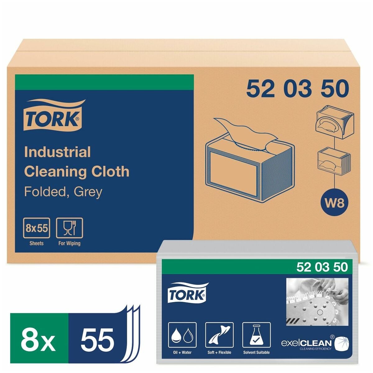 Rengöringsduk Flexibel Enkeldukar, 8 delar R