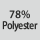Tygsammansättning: 78 % polyester