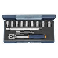 Hylsnyckelsortiment 1/2 tum fyrkant 12 delar