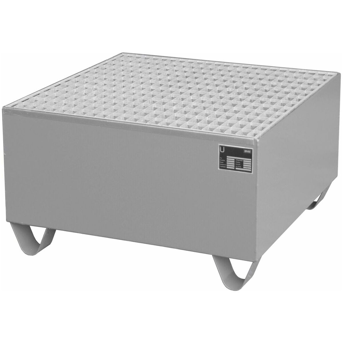 Uppsamlingstråg för 200-litersfat lackerat med galler