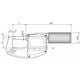 Digital bygelmikrometer med skjutspindel, datautgång 0-25 mm
