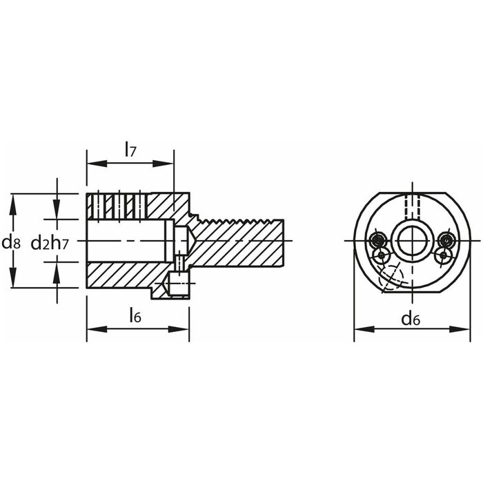 Borrstångshållare Form E2 20 mm