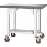 Vario arbetsbänk åkbar, höjd 850 mm, Eluplan-skiva mörk 1000