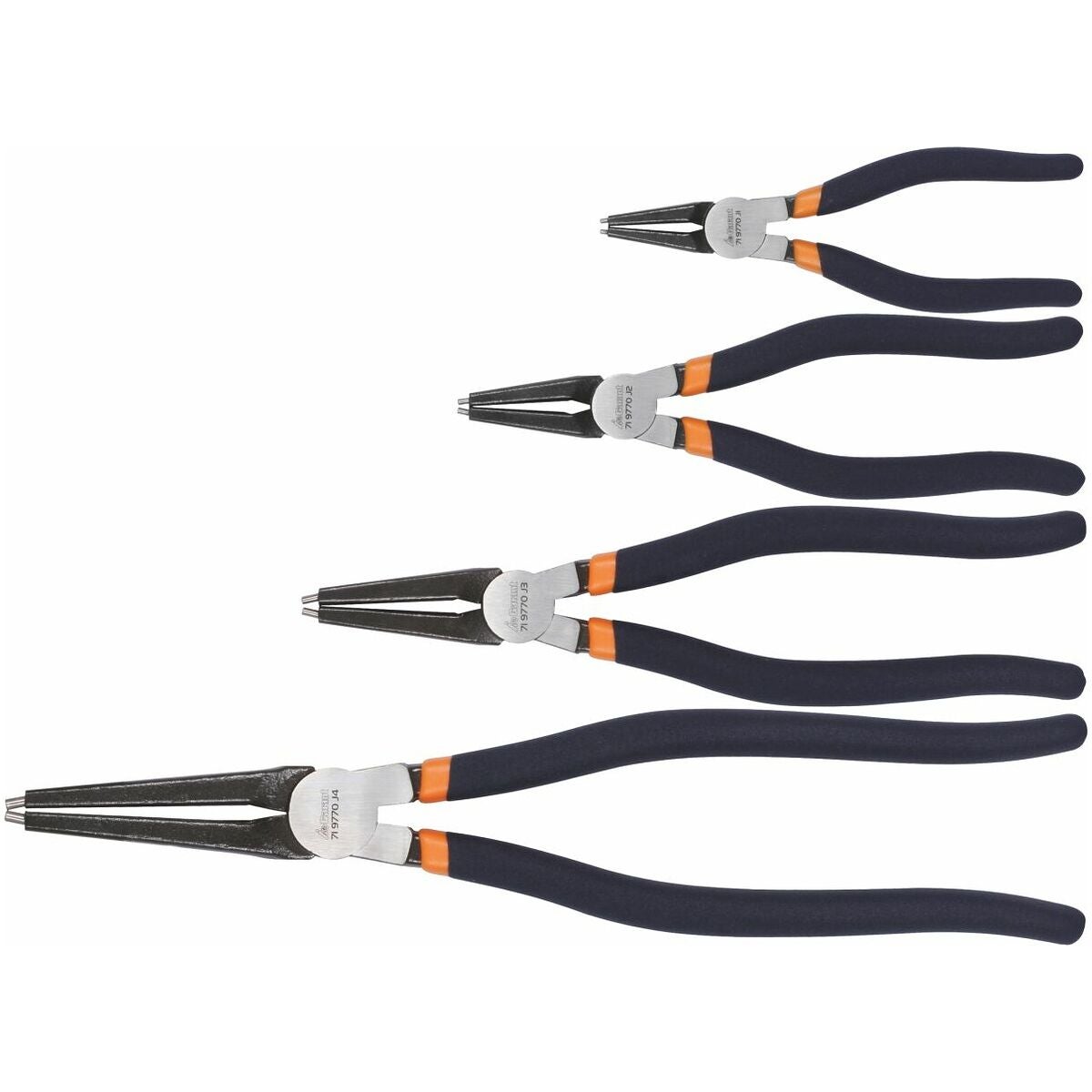 Precisions-låsringstångsats, 4 delar för inv. spårringar