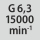 Balanseringskvalitet G vid varvtal: G 6,3 vid 15000 min<sup>-1</sup>