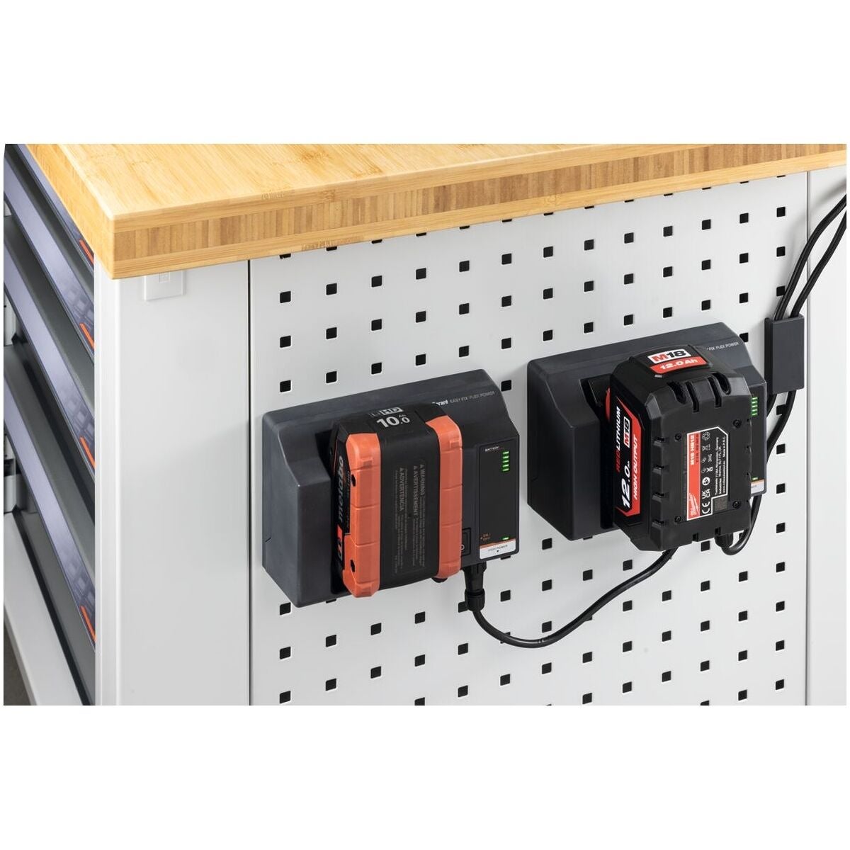 Drivsats för elektriskt höjdjusterbara GridLine-arbetsbänkar med elverktygsbatterier