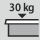 Bärförmåga låda/utdragshylla: 30 kg