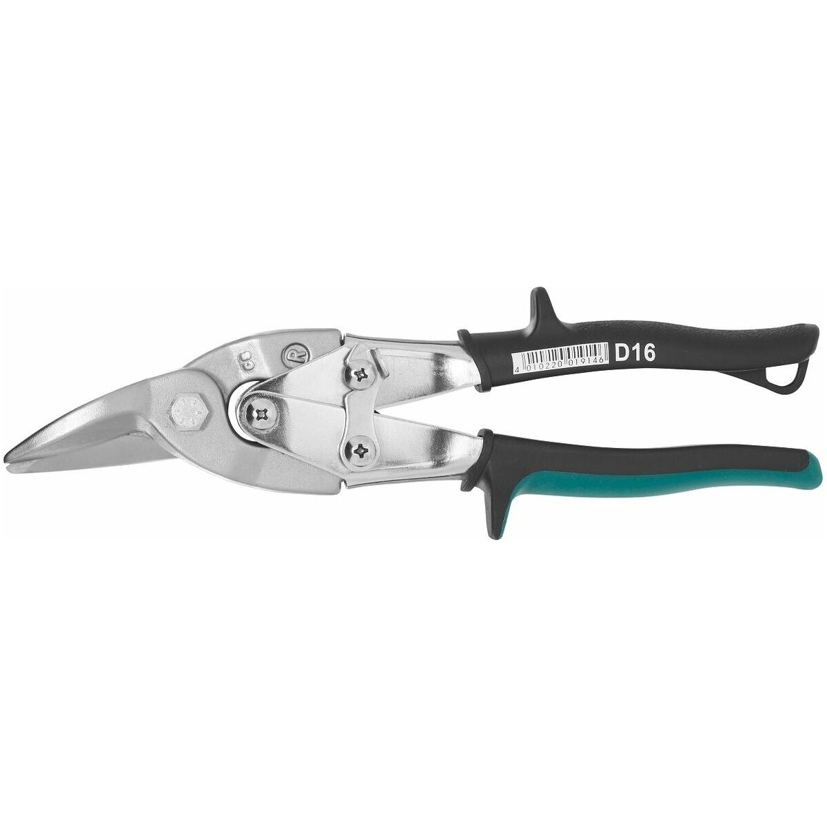 Fasonplåtsax med tvåkomponentshandtag högerskärande