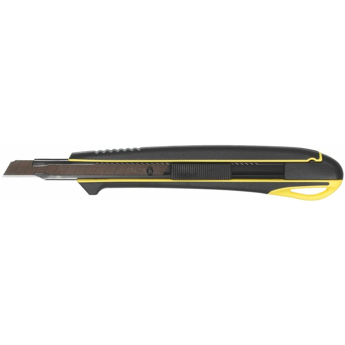 Kutterkniv med 2K-handtag och arbetsspets, med 1 brytblad Razar Black 9 mm