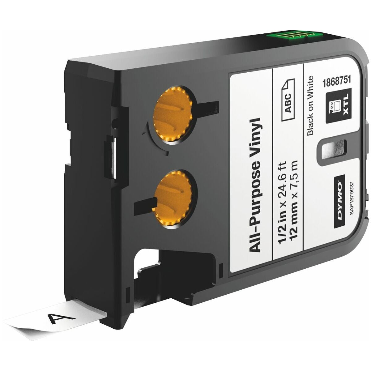 Märkbandskassett 12 mm×7 m vinyl