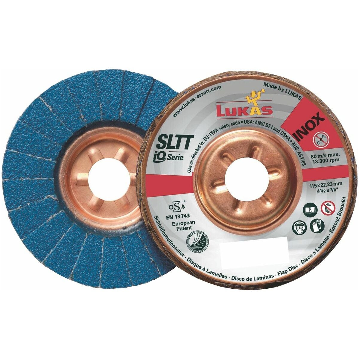 Lamellrondell SLTT (ZA-Power), plan-konvex för stål och rostfritt stål ⌀ 178 mm