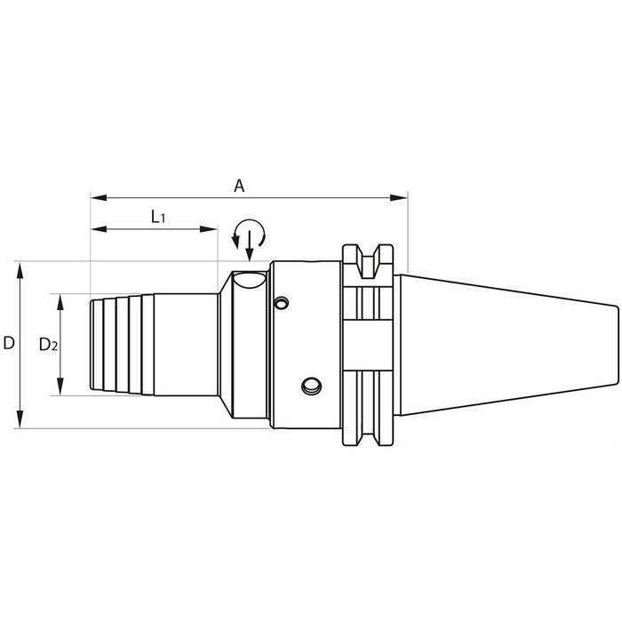 Hydro Dehn-spännchuck Comp-R Inställbar rundhet 20 mm