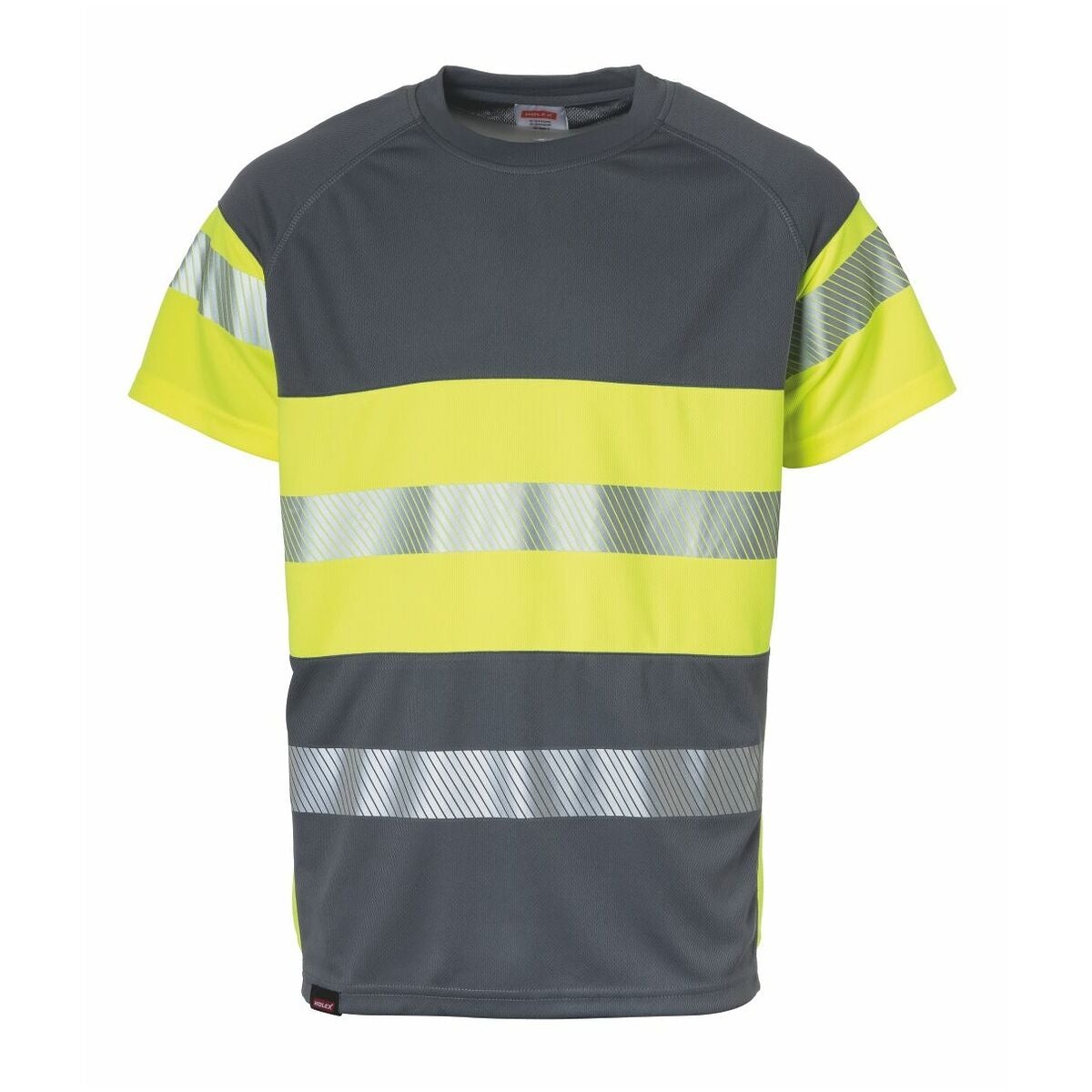 Varsel-T-shirt grå / gul