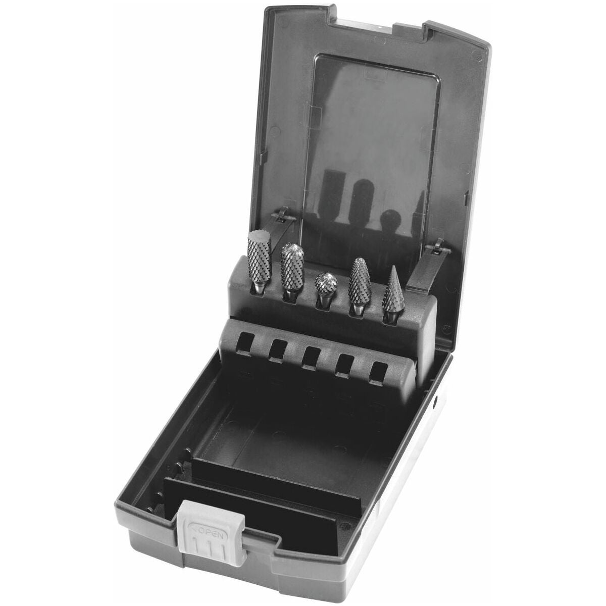 Sats med roterande filar 5 felar, Z4 − fin, dubbeltandning X-cut HM TiAlN