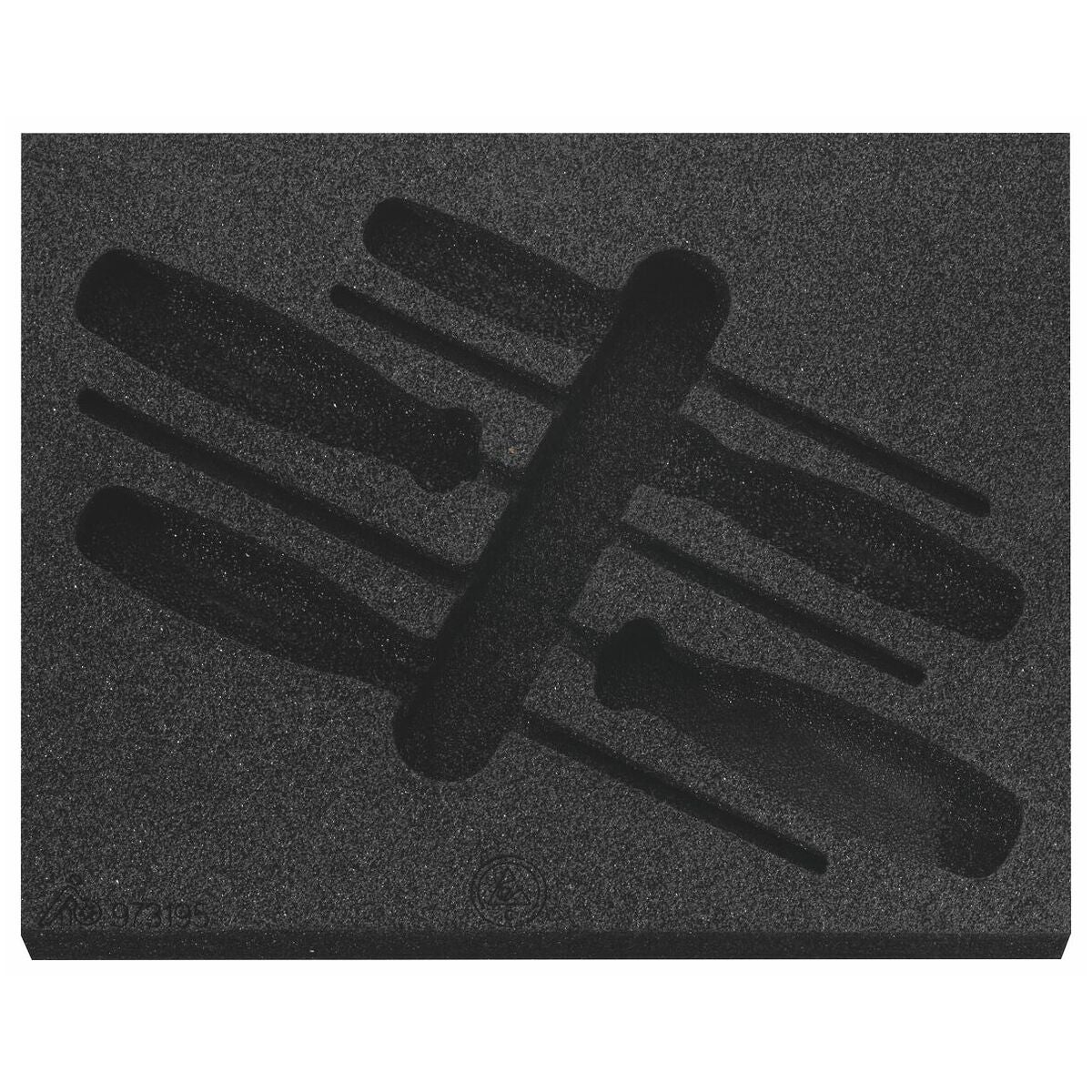 Cellplastinlägg, tomt, för verktygssatser ESD 973195