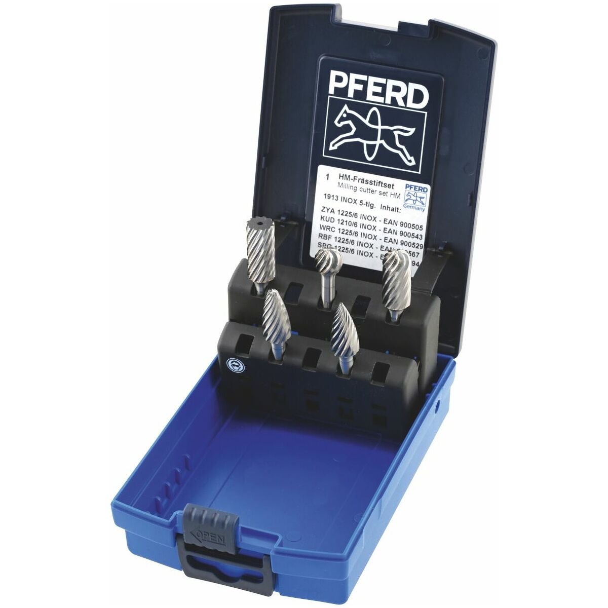 Sats med roterande filar 5 delar, tandning INOX − grov 5