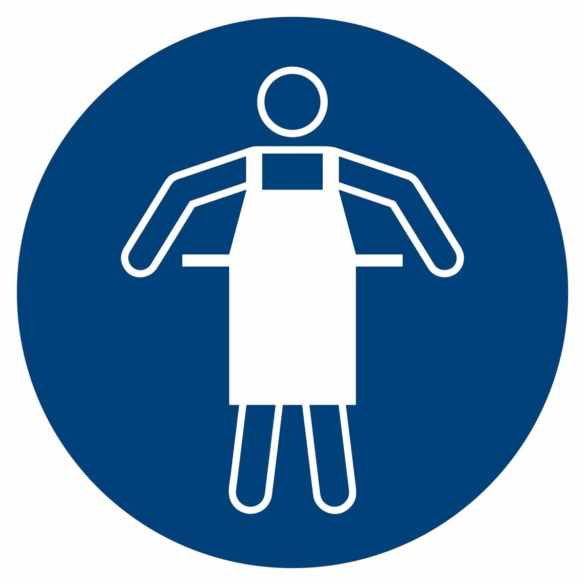 Påbudsskyltar Använd skyddsförkläde