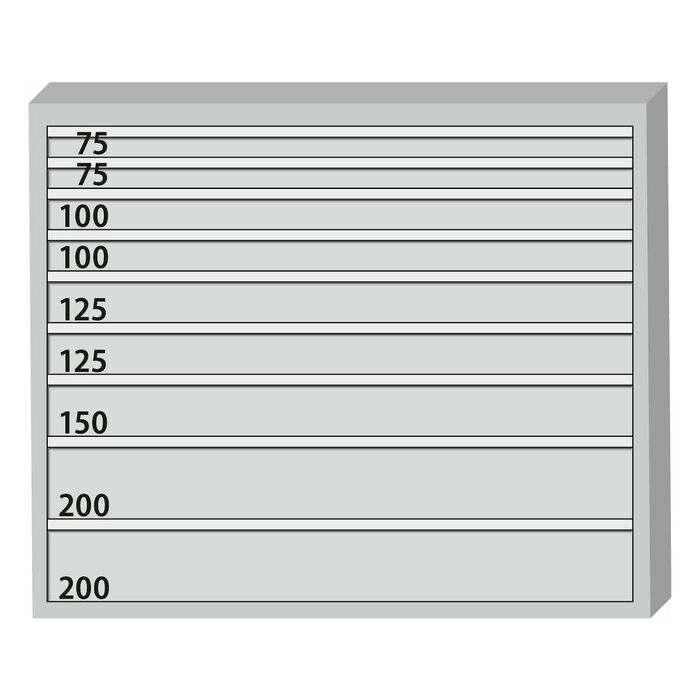 Verktygsskåp komplett med lådor 200 kg 1250/9