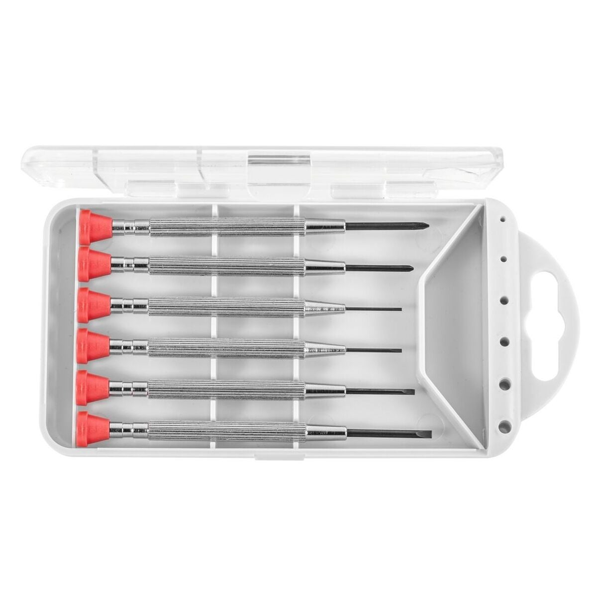 Sats med urmakarskruvmejslar, 6 delar spår och Phillips