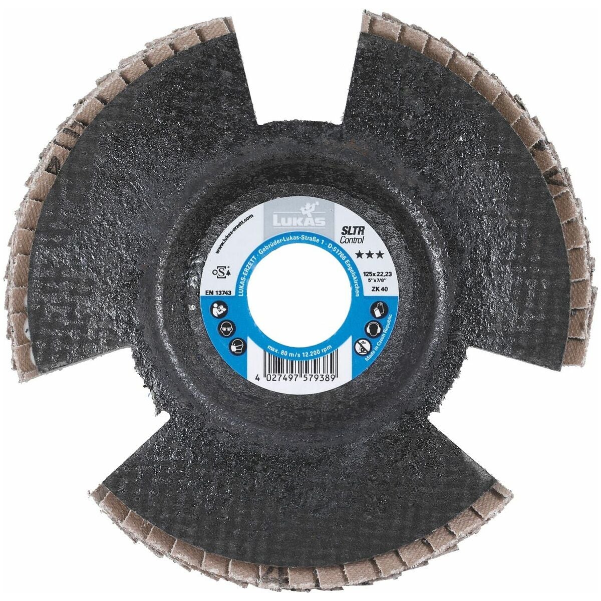 Transparent lamellrondell SLTR Control, (ZA) för stål och rostfritt stål ⌀ 125 mm