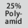 Tygsammansättning: 25 % polyamid