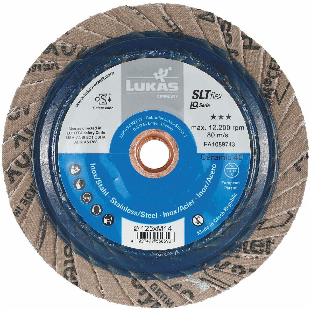 Lamellrondell SLTflex (CER), fäste M14 60