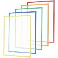 Genomskinlig mapp magnetisk A4 sats med 10 st MIXED