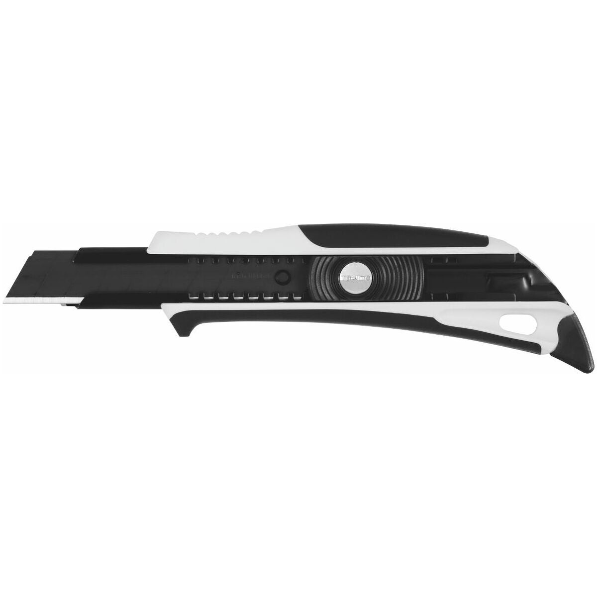 Kutterkniv med 2K-handtag och arbetsspets, med 1 brytblad Razar Black 18 mm