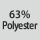 Tygsammansättning: 63 % polyester