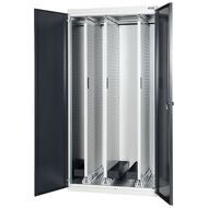 Vertikalskåp med perforerad panel, bredd 40G med fönsterförsedda dörrar